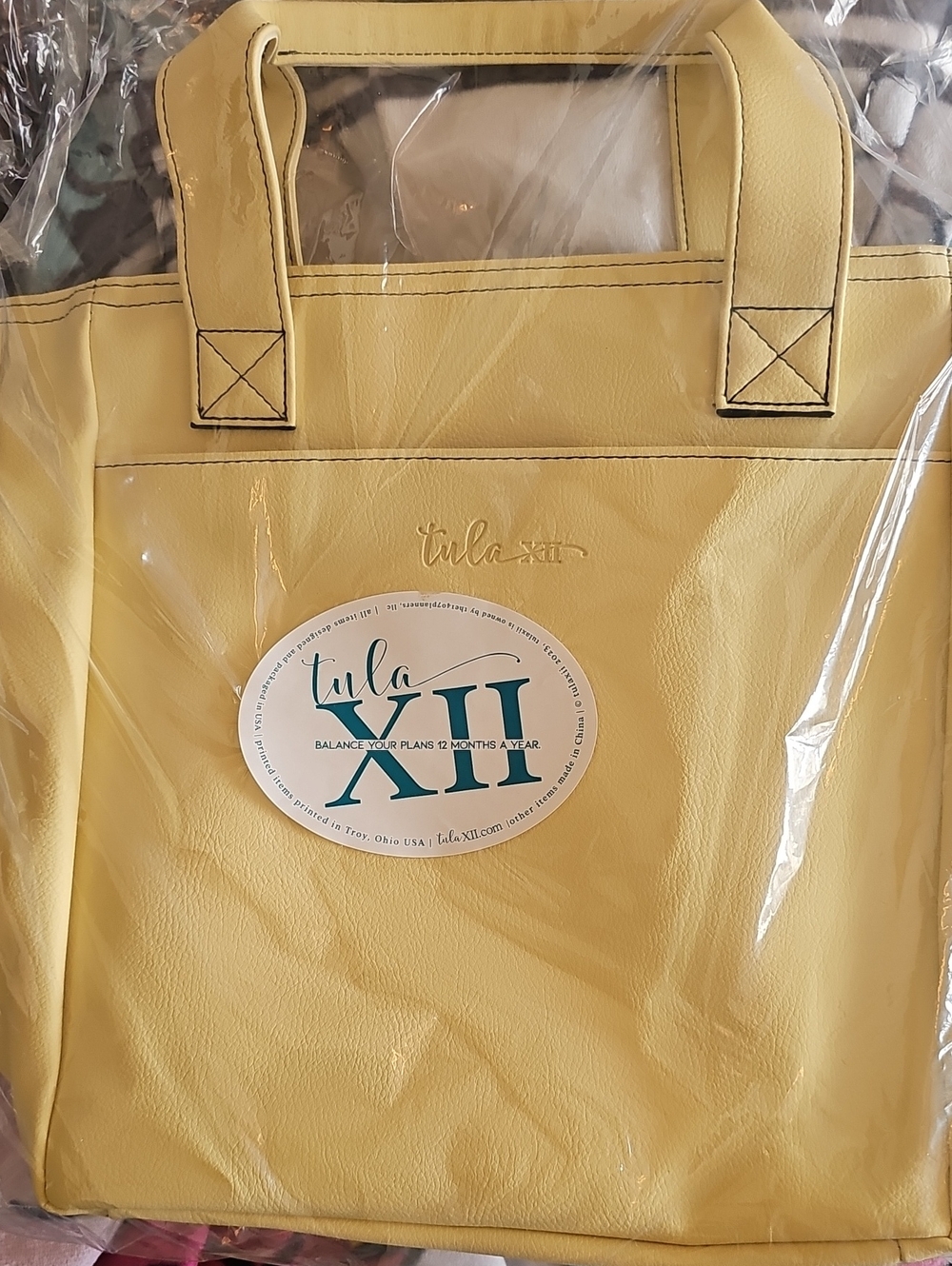 Tula Yellow Vegan Leather Tote